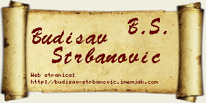 Budisav Štrbanović vizit kartica